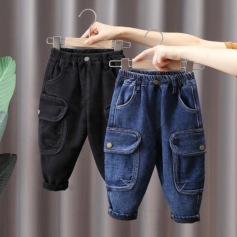 Celana Jeans Panjang Anak Motif Cargo J37 1 - 6 Tahun