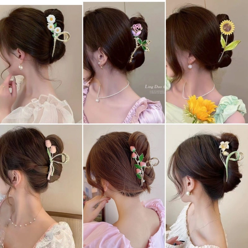 Jepit Rambut Korea Jedai Fashion Mode Baru Bunga Matahari Wanita Elegan High Qualtiy Impor Clips