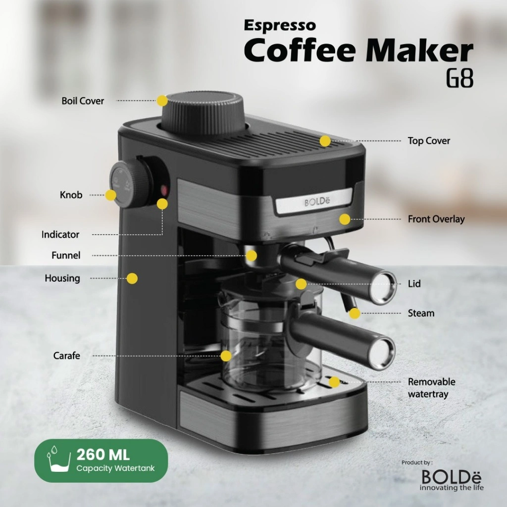 BOLDe Expresso Coffee Maker G8 ( Coffee Machine ) - MESIN KOPI EXPRESSO