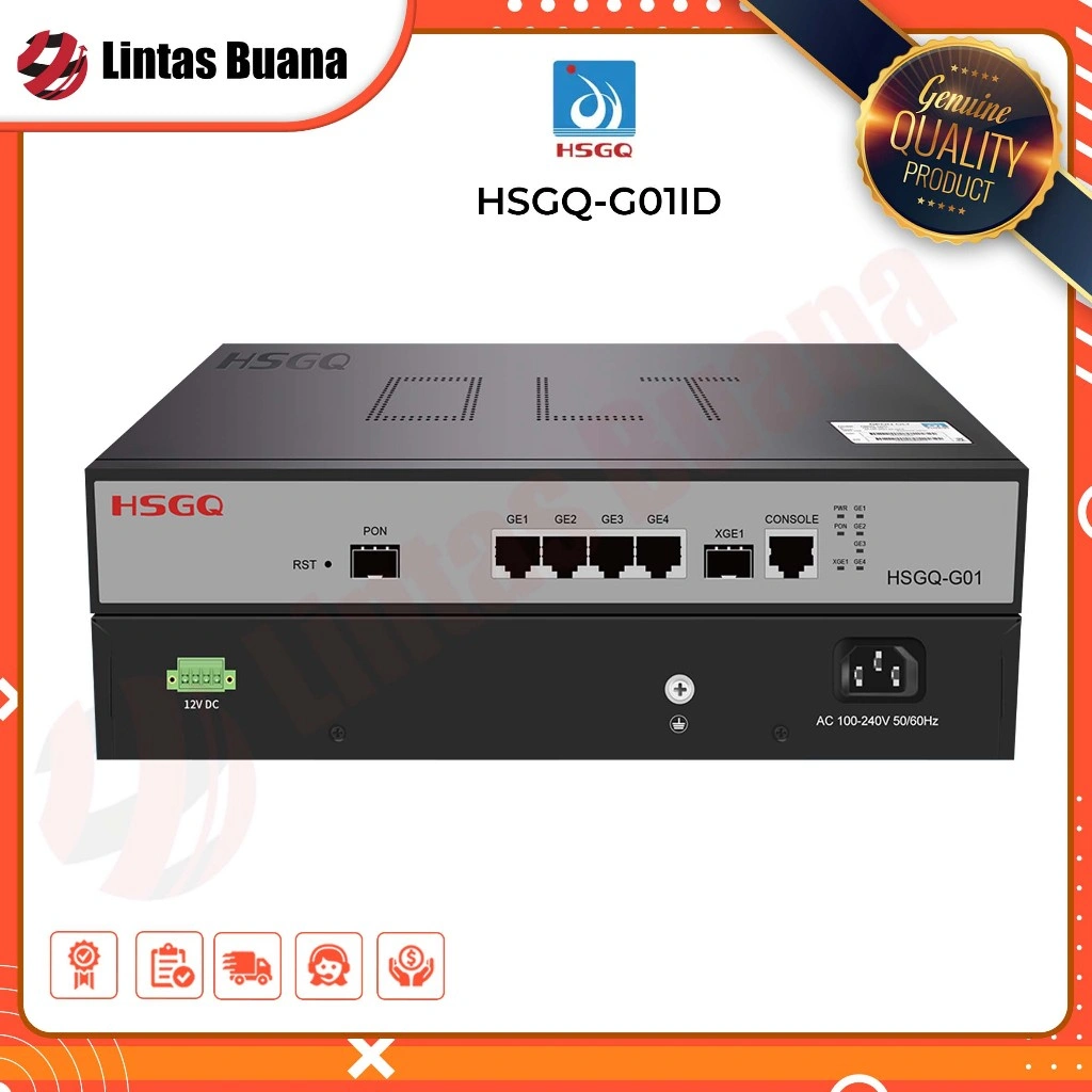 OLT HSGQ G01ID  GPON 1port  UPLINK 10G AC/DC 12V Include 1 SFP GPON  C+++