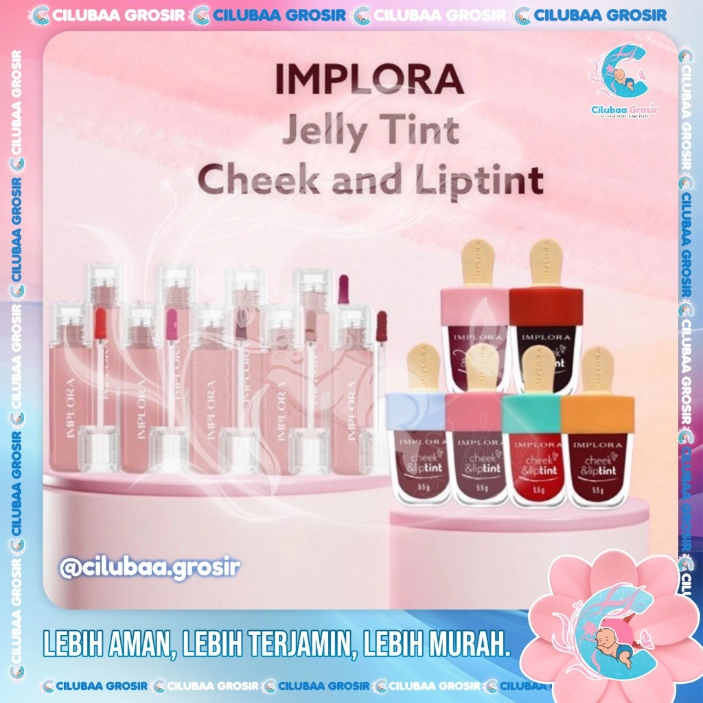 IMPLORA Cheek & Liptint Ice Cream || Implora Jelly Tint || Liptin Liptint & Pemerah Pipi