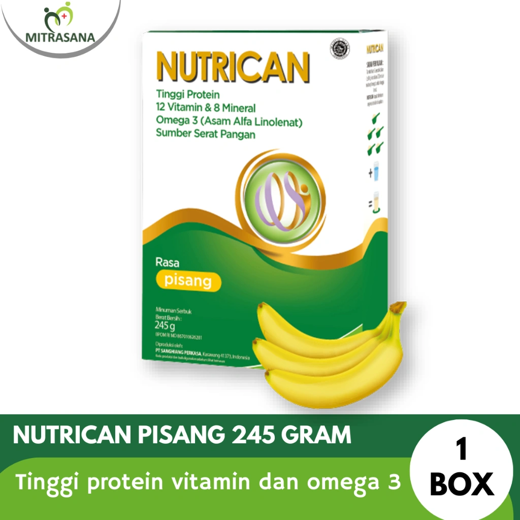 Nutrican Pisang 245 gram - Nutrisi Tinggi Energi dan Protein