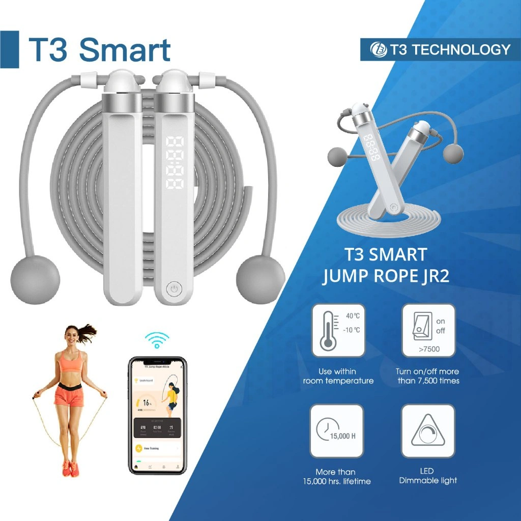 T3 Smart Jump Rope JR2 Fitness Tali Skipping Speed Sports Weight Bluetooth Tuya Smart Life