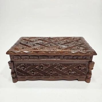 Kotak Perhiasan Minimalis Kayu Jati Alami / Tempat Perhiasan / Kotak Emas