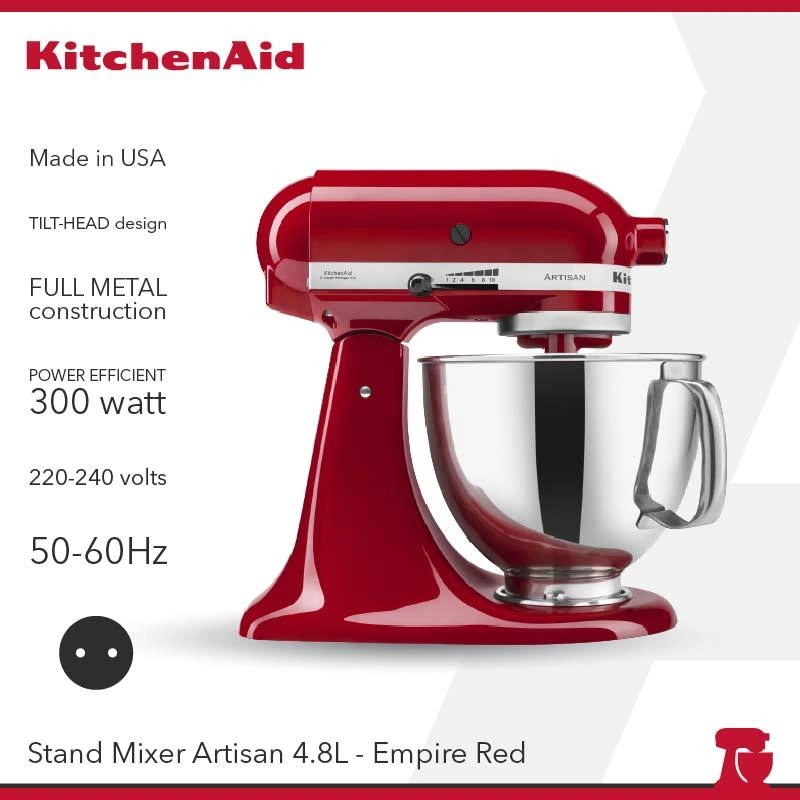 KitchenAid Artisan Stand Mixer - Empire Red 5KSM150PSNER