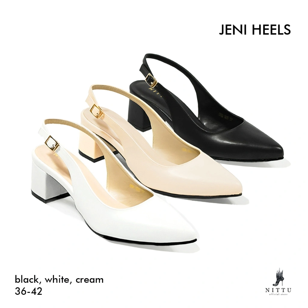 NITTU - Jeni Mules Heels 5cm Sepatu Sandal Wanita