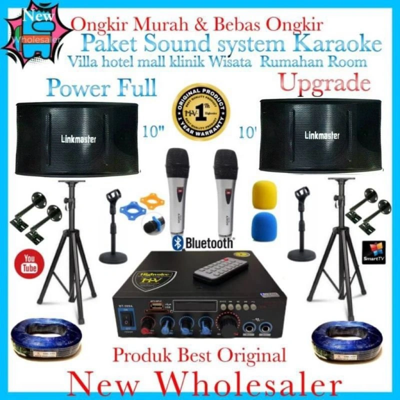 Paket sound system Linkmaster Audio Karaoke 10inch Ruangan Home Speaker original