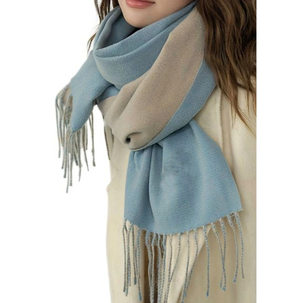 Double Side Plain Cashmere Virgin wool Pashmina Syal Wanita Dua SisiDouble Side Plain Cashmere Virgin wool Pashmina Syal Wanita Dua Sisi