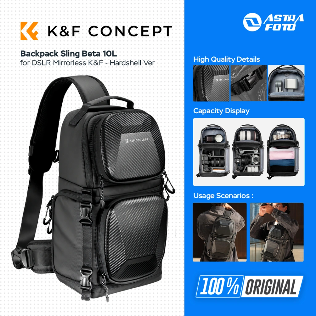 KNF CONCEPT Tas Kamera Backpack Sling Beta 10L for DSLR Mirrorless K&F