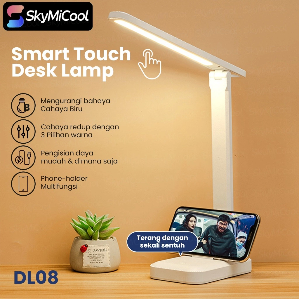 SKYMICOOL Lampu Meja Belajar Desktop Lamp Lampu LED Eye Protection Lampu Minimalis Lampu Lipat DL08