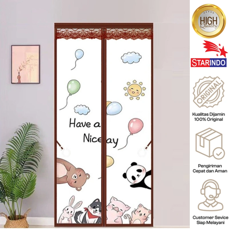 Tirai Magnet Perekat Velcro Ruangan AC 90x210cm/100x210cm/Tirai Magnet Khusus AC