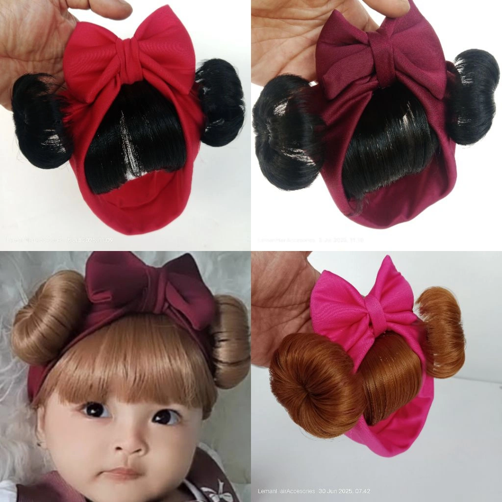 bandana poni anak, poni wig anak ( usia 0-4 tahun)