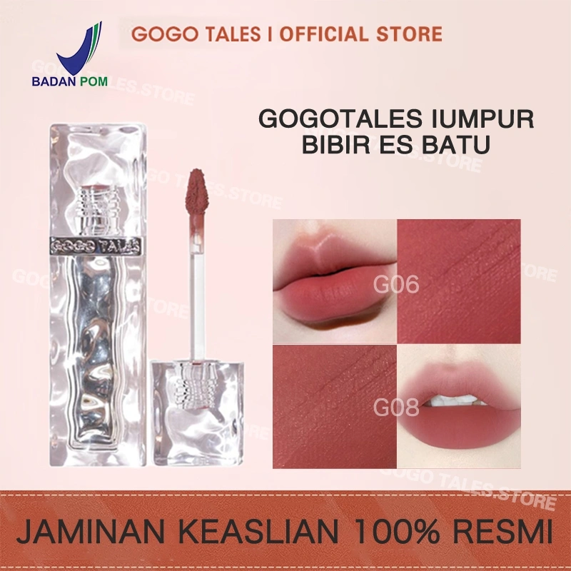[100%ORI] GOGOTALES ice lip mud Ice Cube Lip Glaze Lipstik Matte Lipstik Bibir & Pipi Tahan Lama GT620