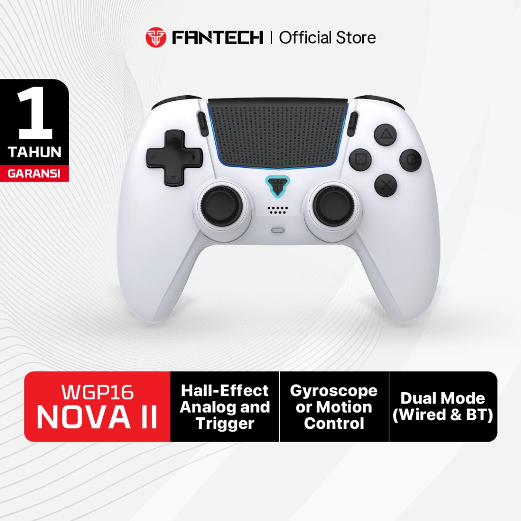Fantech Gamepad Wireless NOVA II WGP16 Hall Effect Analog & Trigger Wireless Bluetooth Joystick PC Android IOS