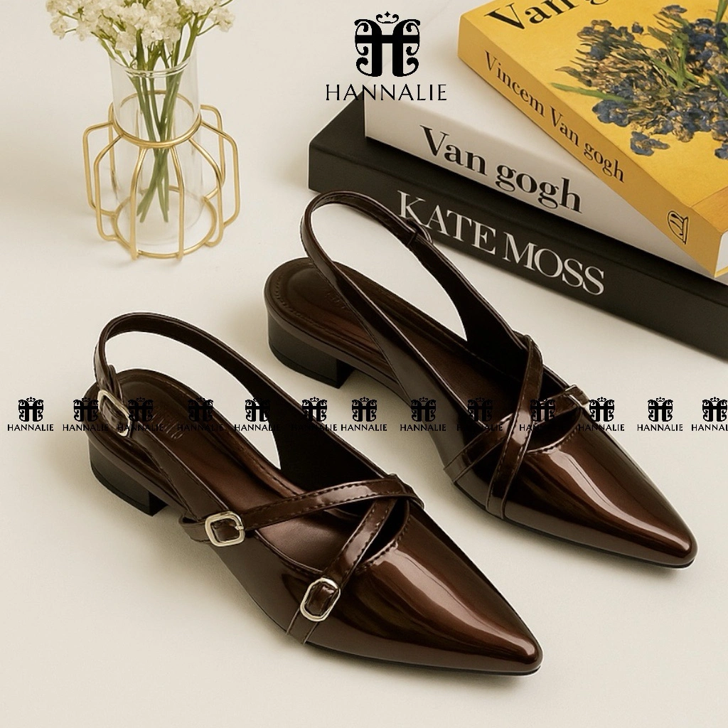 GRACIA - Sandal Wanita High Heels Slop Tali Belakang Hak 3 Cm / High Heels Wanita Empuk Elegant