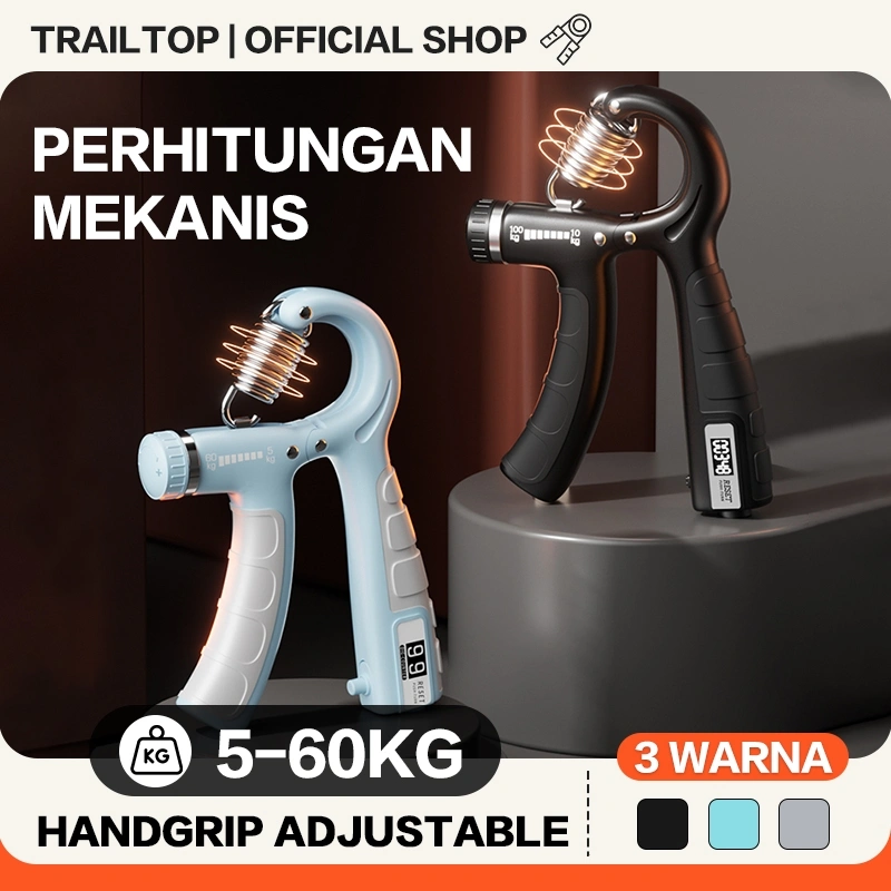TrailTop Handgrip Adjustable Alat Bantu Fitness Otot Lengan Tangan Portable Handgrip Strength 5-60KG