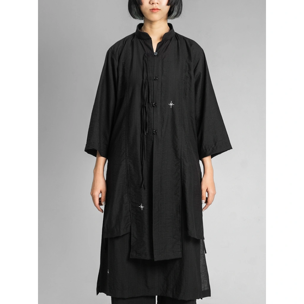 NODD - Noya Shirt - Atasan Tunik Panjang Hitam Wanita