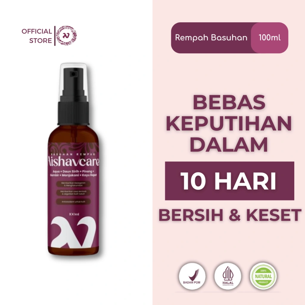 Aishavcare Rempah Basuhan (Aisha V-Cleanser) Pembersih Area Kewanitaan dan Tubuh | Daily Feminine Hy