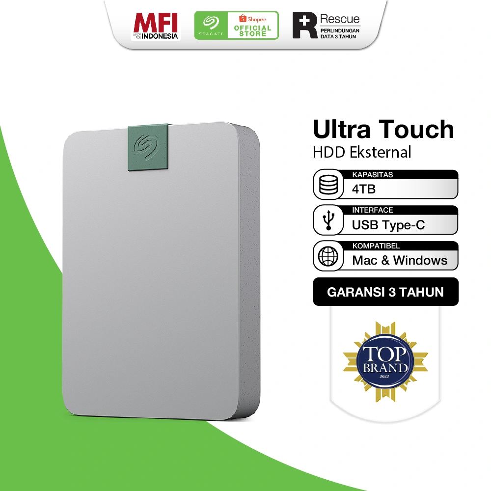 Seagate Ultra Touch HDD / Hardisk Eksternal 4TB USB-C