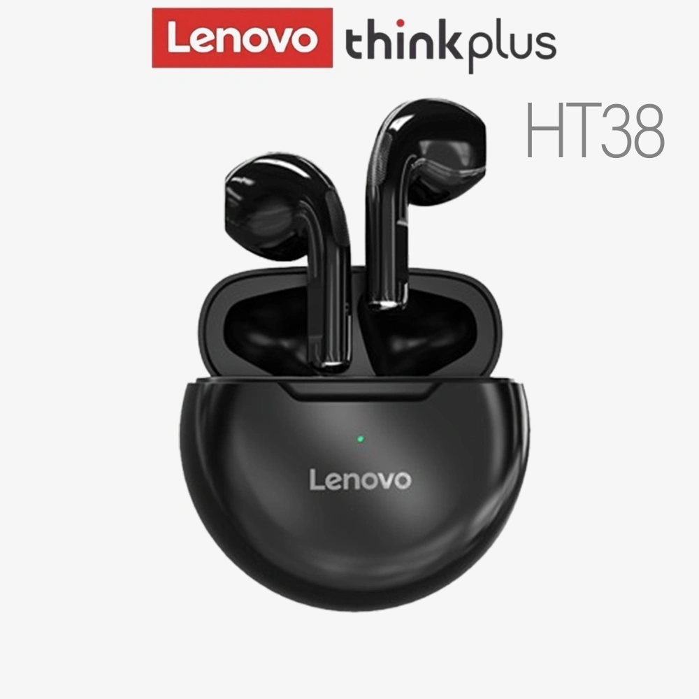 Lenovo HT38 TWS Bluetooth Earphone With Mic Stereo Noice Reduction Waterproof & Sweatproof