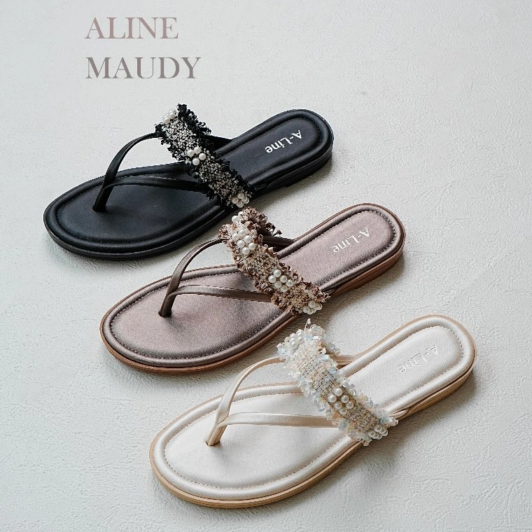 ALINE Maudy Sandal Slop Teplek Flat Shoes Wanita