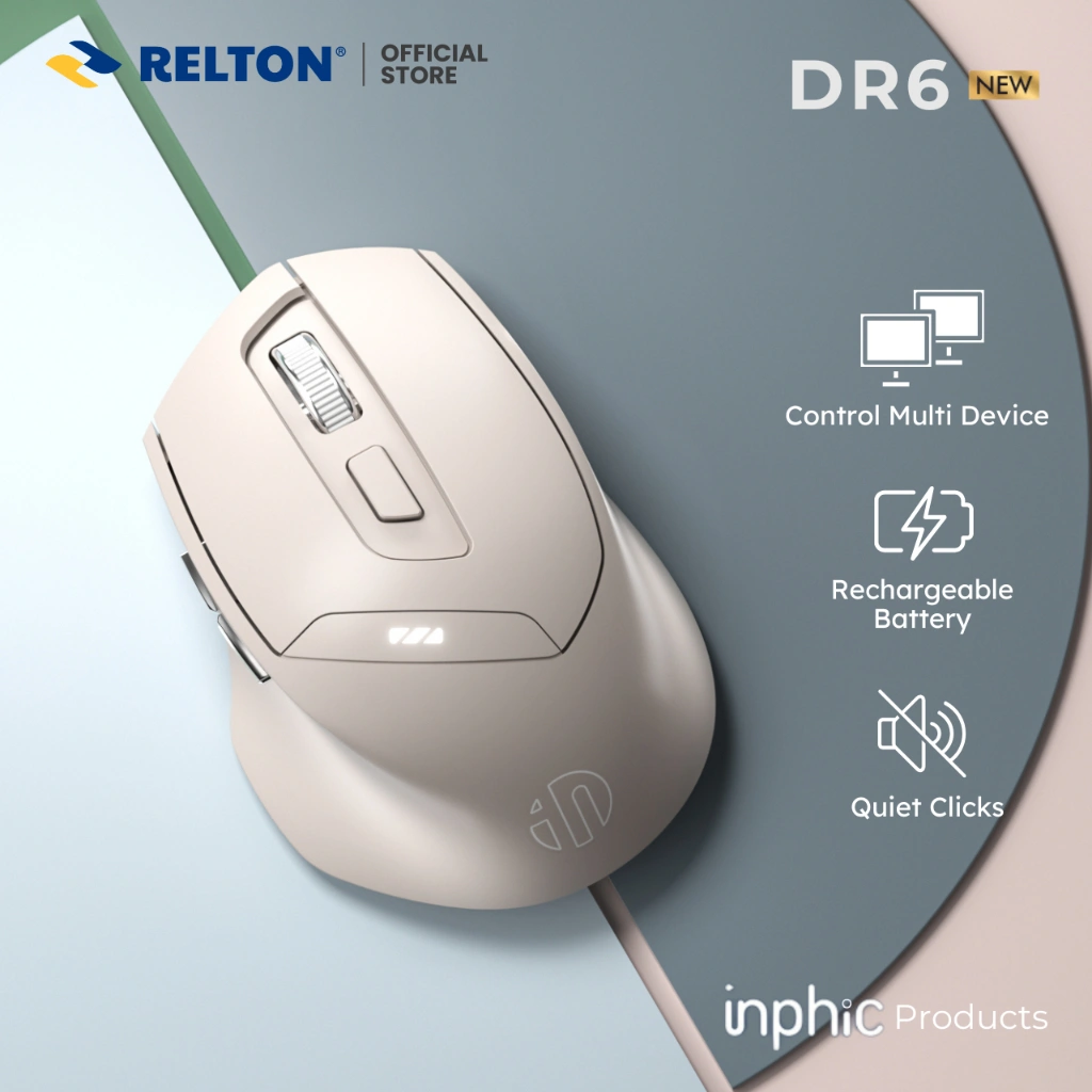 Wireless Mouse Bluetooth Silent Tri Mode DR01 DR6 INPHIC