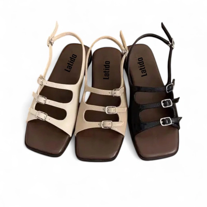 Latido Sandal Flat Wanita Busa Empuk Sendal Platform Cewek Kekinian