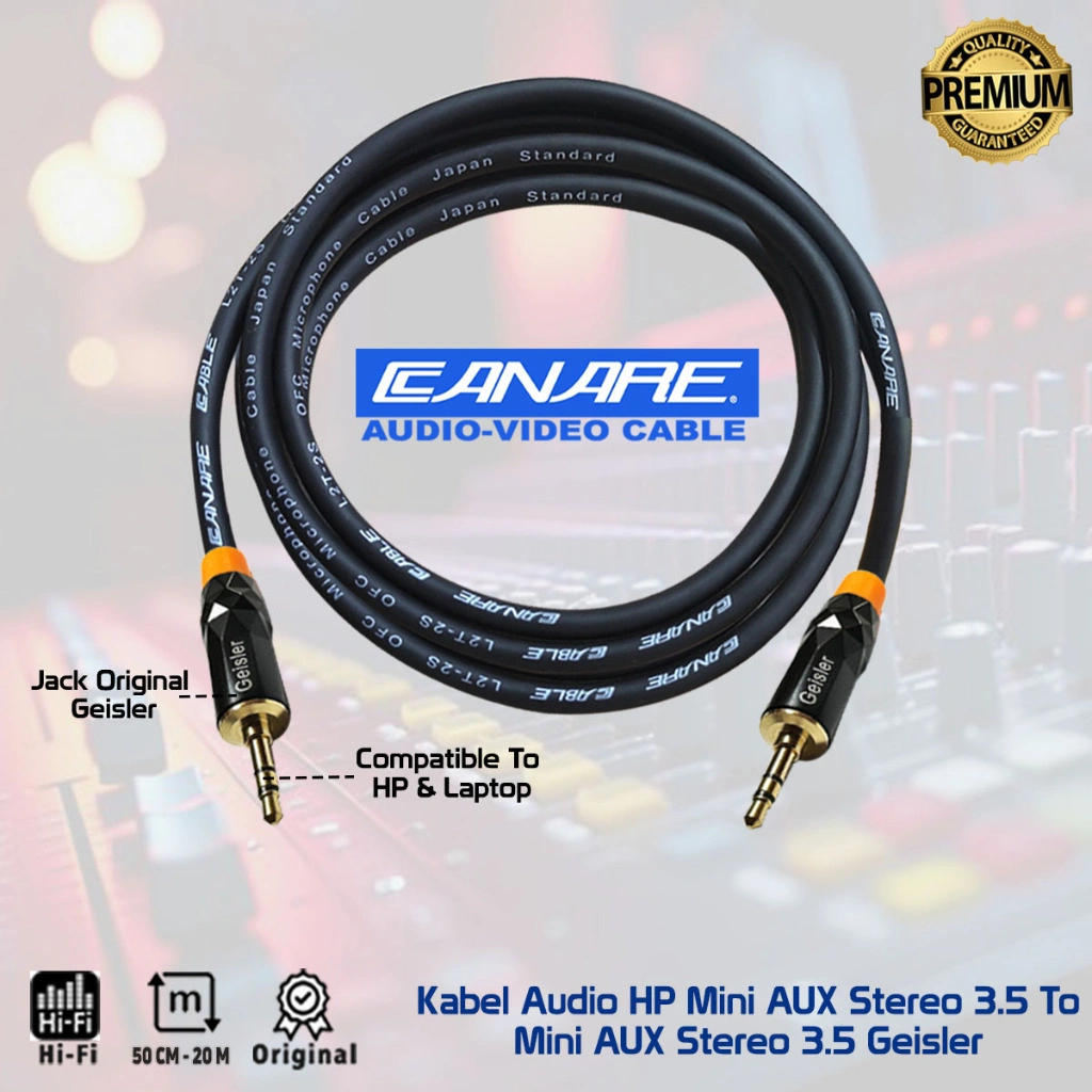 JUAN - Kabel Aux/ Kabel Instrument Mini Stereo 3.5 To Mini Stereo 3.5 - JAPAN STANDARD