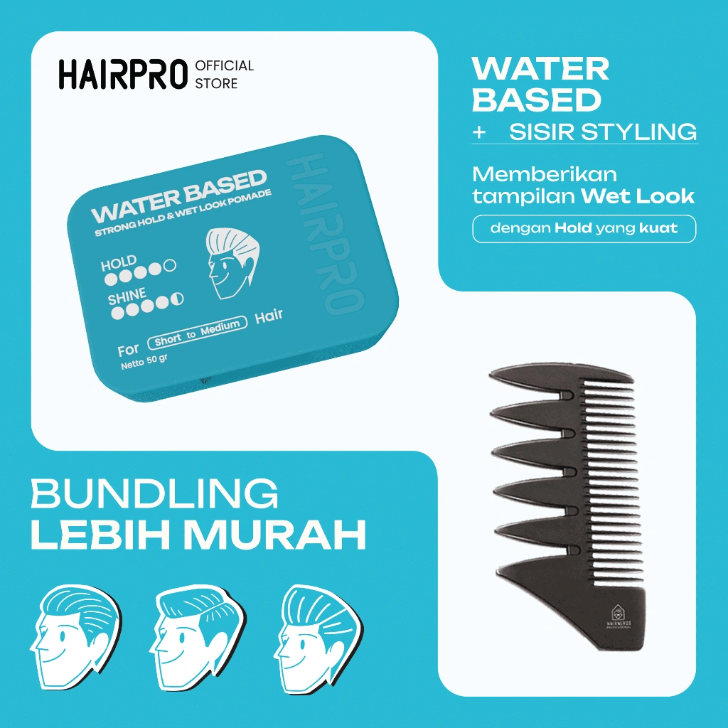 Hairnerds Professional - Water Based Pomade + Texture Comb
