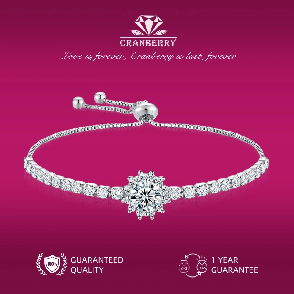 Gelang Wanita Permata Gelang Serut Cewek Aksesories Gelang Couple Ajustable - Cranberry Jewelry B07