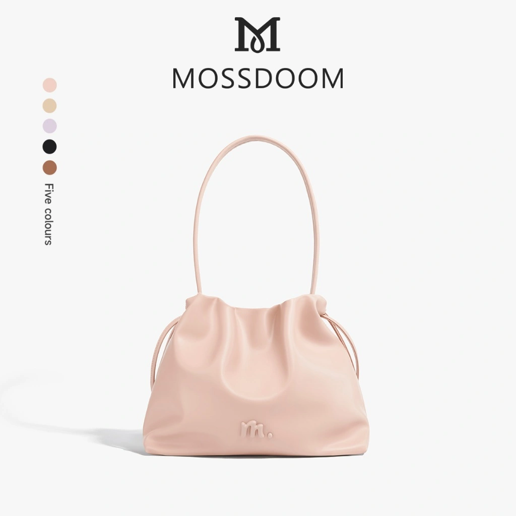 MOSSDOOM Tas Bahu Danica Bag Serut Wanita Elegan Dengan Warna Murni