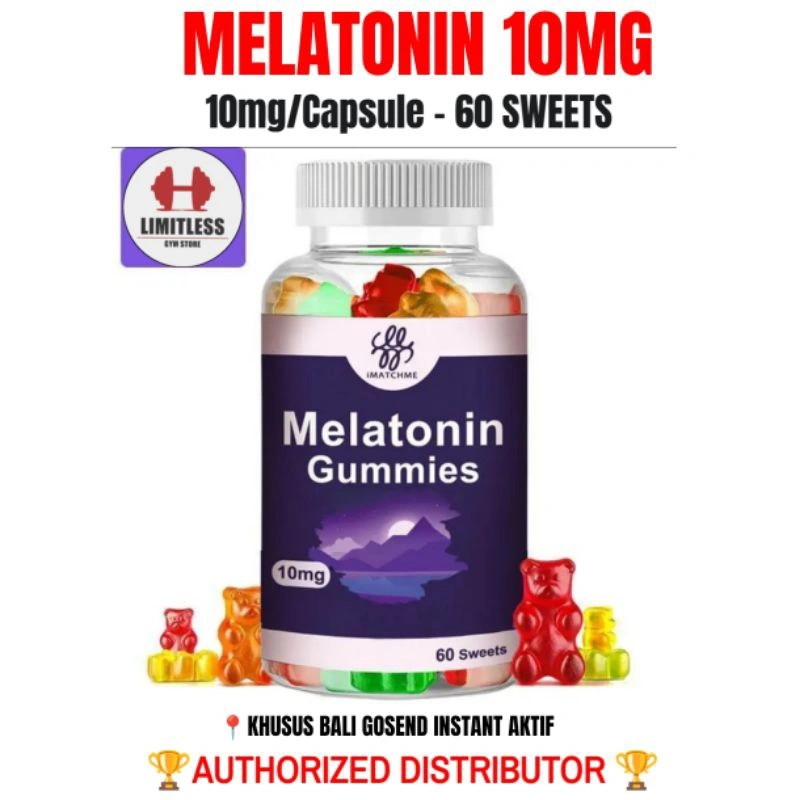 Melatonin 10mg - 60 Gummies Sleep Support Suplemen Bantu Tidur