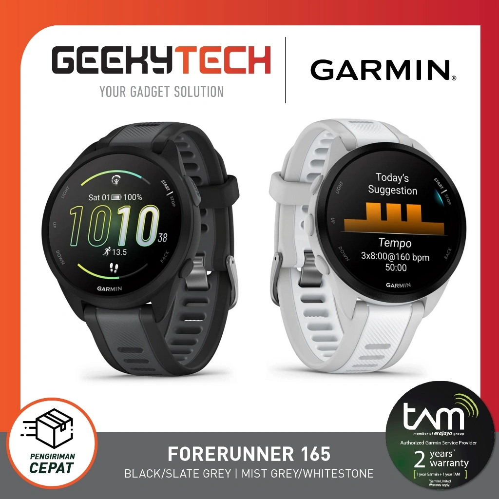 Garmin Forerunner 165 / FR165 Smartwatch / Running Watch - Resmi TAM