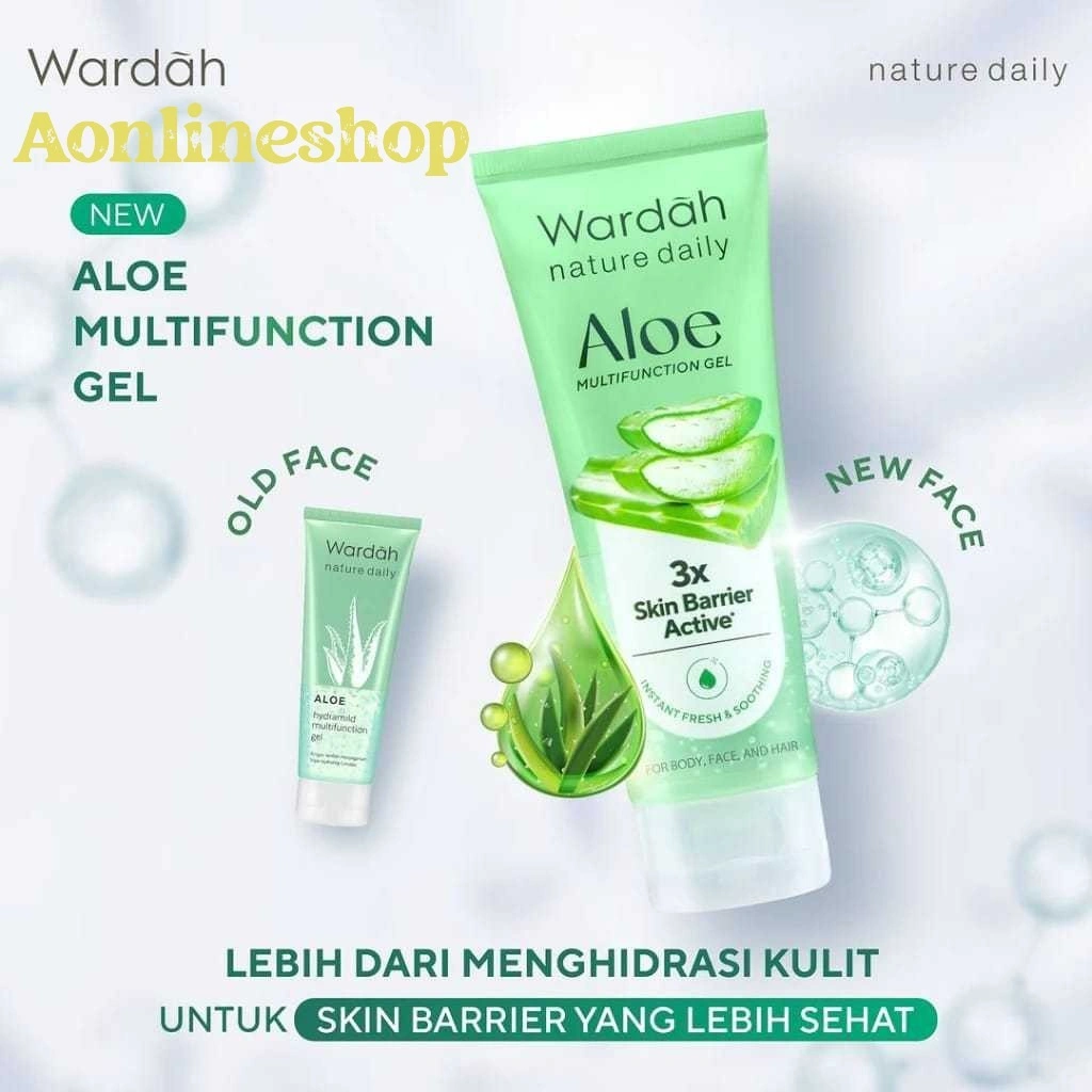 AS Wardah Aloe Vera Hydramild Multifunction Gel Hydrating Lotion Nature Daily 100 ML