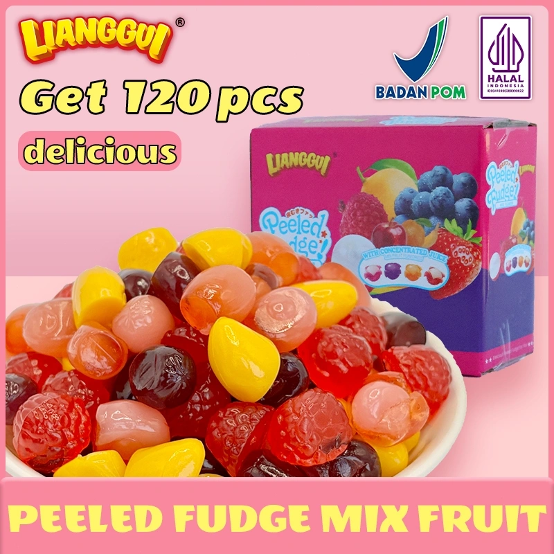 LIANGGUI - Permen Kupas 240pcs Halal - Cemilan Snack Lebaran Mix Rasa Kenyal Manis Terlaris