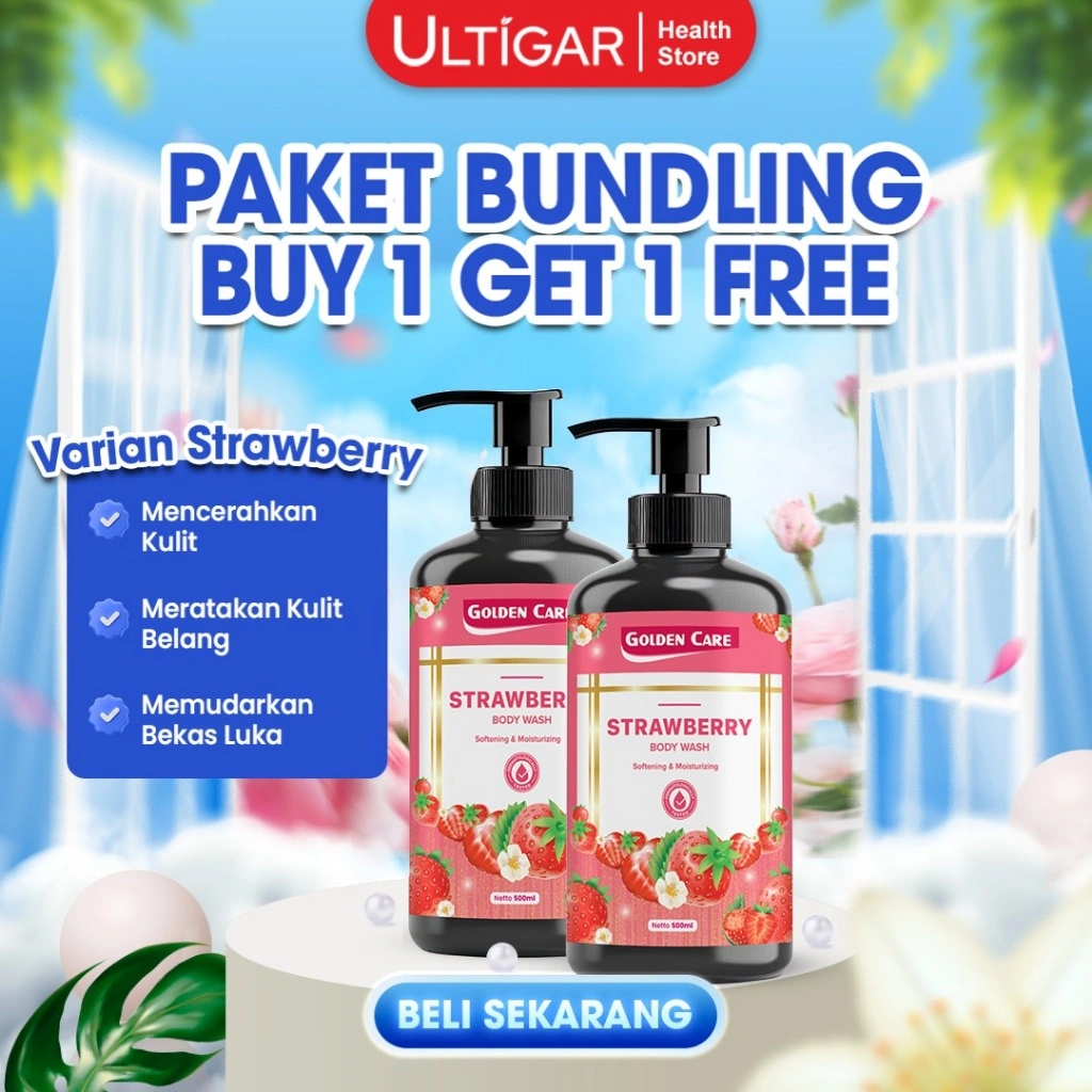 BUY 1 GET 1 Golden Care - Body Wash Dapat 2 Botol - isi 500 ml || Membantu membersihkan menutrisi dan melembabkan kulit