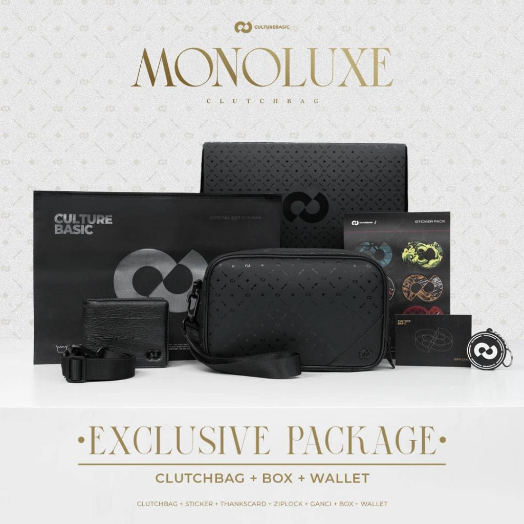 CULTURE BASIC | MONOLUXE Handbag Pria Slingbag Exclusive Cowok Tas Selempang Pria Clutchbag Waterproof