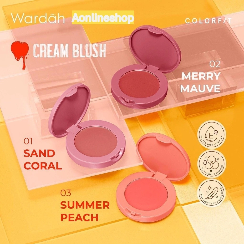 AS Wardah Colorfit Cream Blush On  | BlushOn Krim Creamy