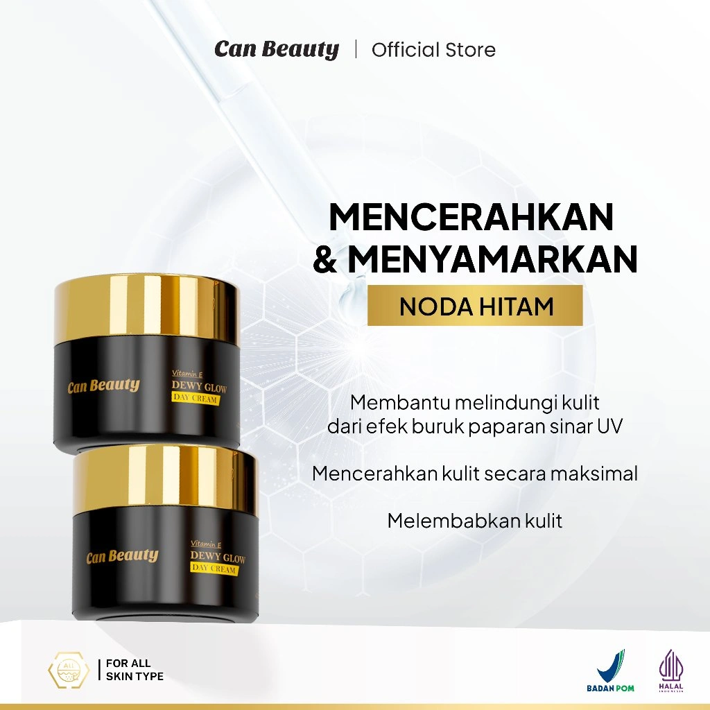 CAN BEAUTY Dewy Glow Day cream - Cream Wajah Mencerahkan dan Menyamarkan Noda Hitam