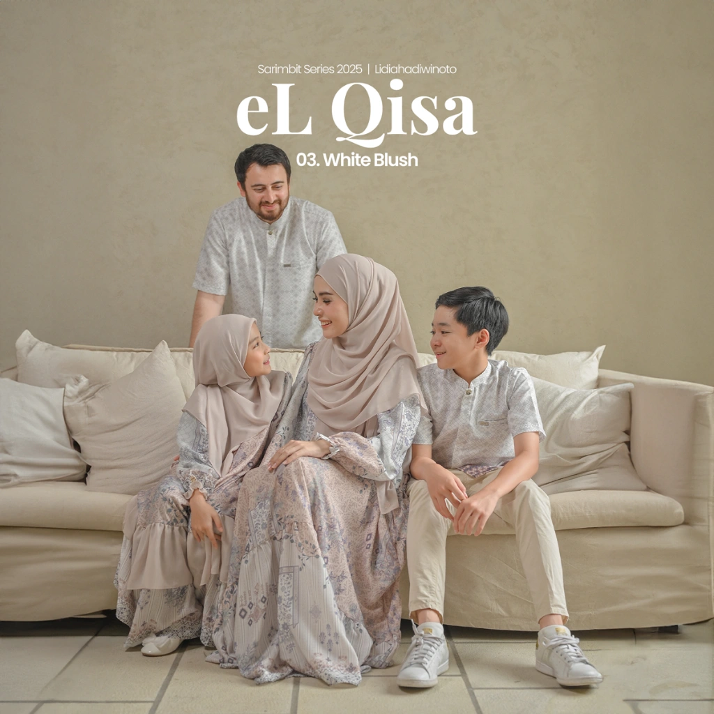 lidiahadiwinoto - eL-Qisa Family White Blush Sarimbit Keluarga
