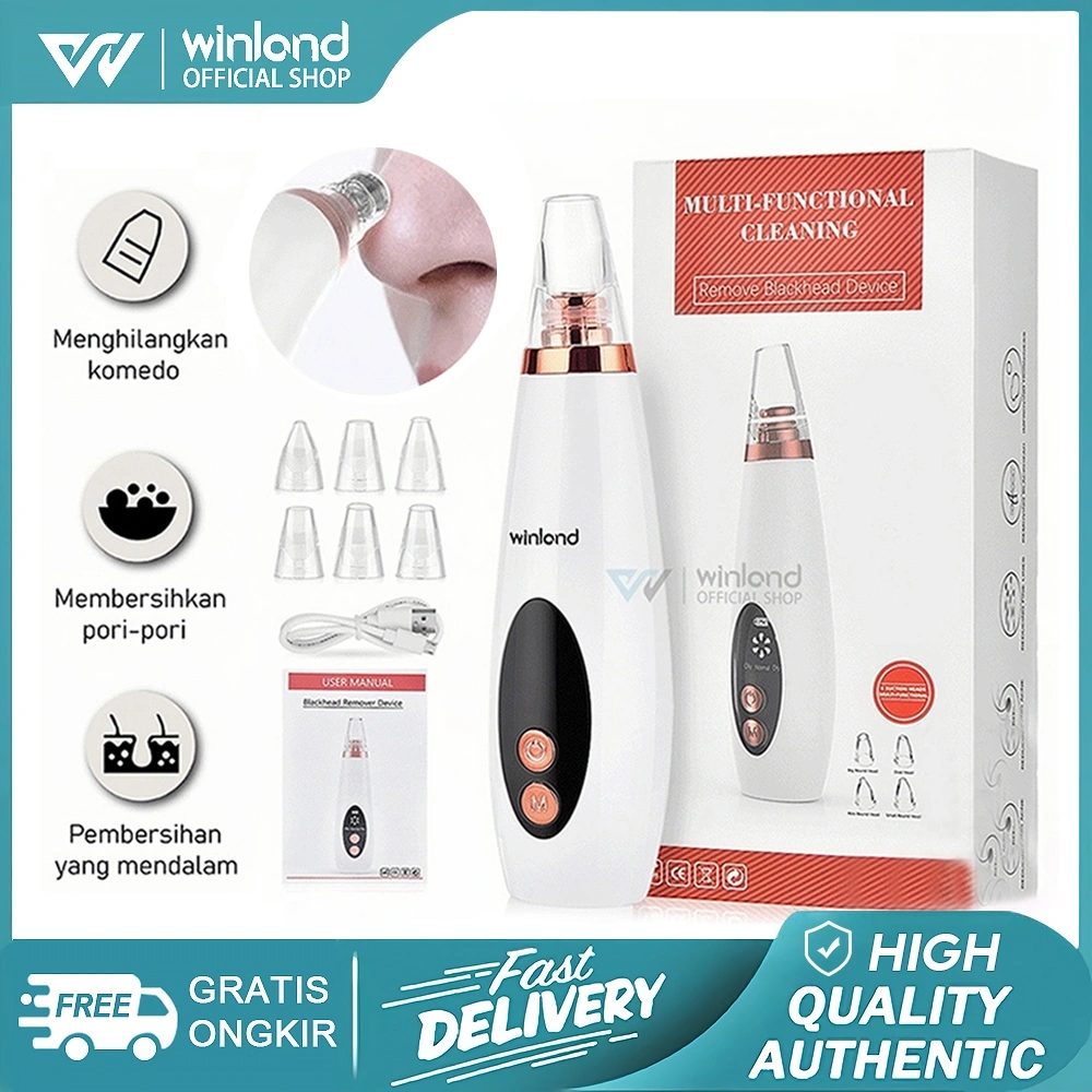 Winland Alat Pembersih Penyedot Komedo Vacuum Cleaner Elektrik -Jerawat Wajah Vacuum Blackheads Remover W-1888