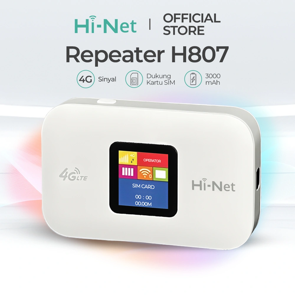 Hi Net H807 Router WiFi Seluler 4G Berwarna Daya Tahan Lama 10 Koneksi