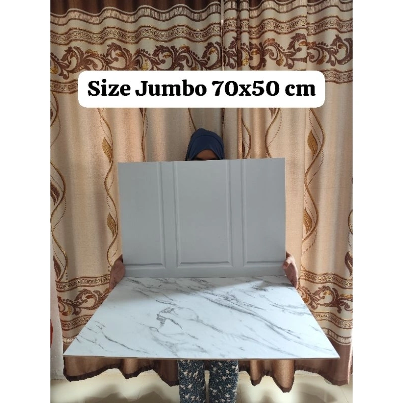 Alas Foto Lipat Jumbo 70x50 Background Foto Motif Pintu Marmer