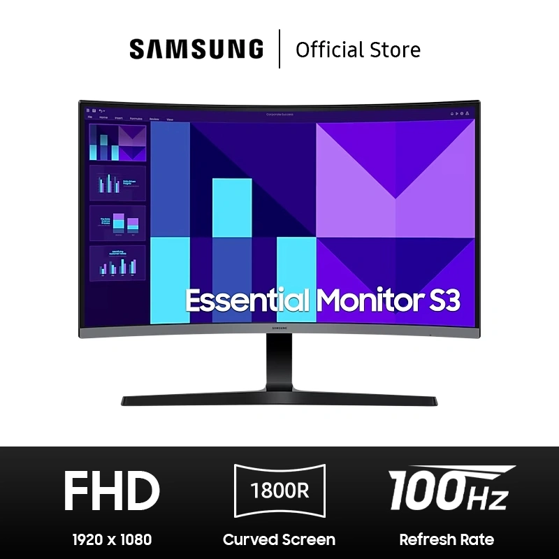 Samsung Monitor 27" S39GD VA FHD 100Hz 4GTG Speaker Curved - LS27D396GAEXXD