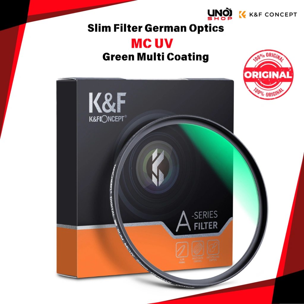 K&F Concept MC UV Slim Filter Lensa Green Multi Coated German Optics