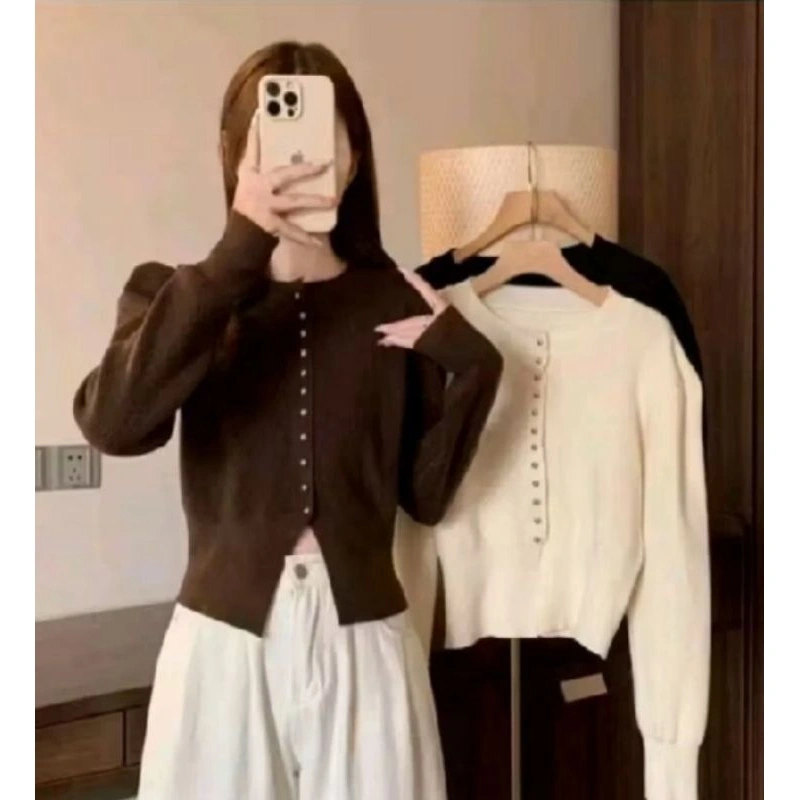 crop cardy _nura crop knitt_atasan rajut