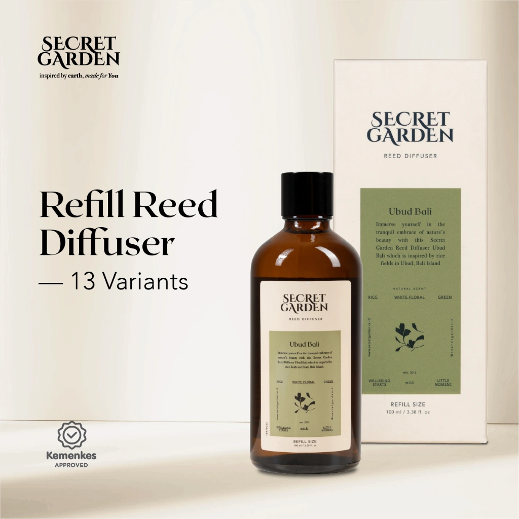 Secret Garden - Aroma Reed Diffuser Refill 100ml | Isi Ulang Pewangi Ruangan Kamar Aromateraphy Tahan Lama