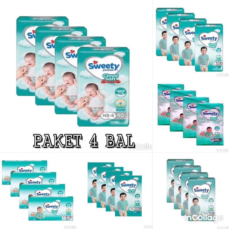 Sweety Silver Pants Paket 3 dan 4 Ball S36/M28/L26/XL24/XXL22 Tape NBS40