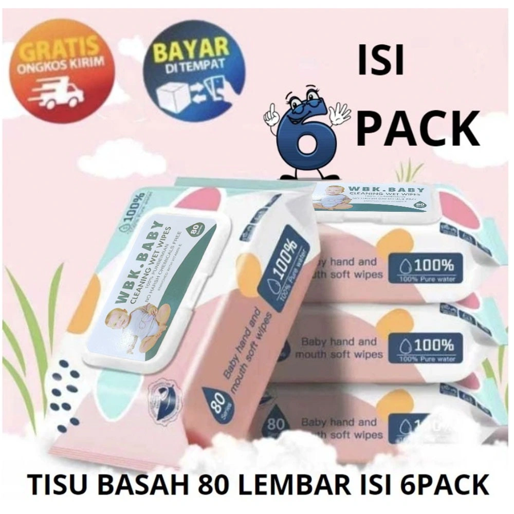Tissue BABY WIPES Basah Bayi New born Tisu Basah Bayi 80 series DiapersAnak Baby Wet Wipes Perleng kapan Bayi Tisue Basah Wajah Perawatan Ganti Popok Dr baby & WBK baby
