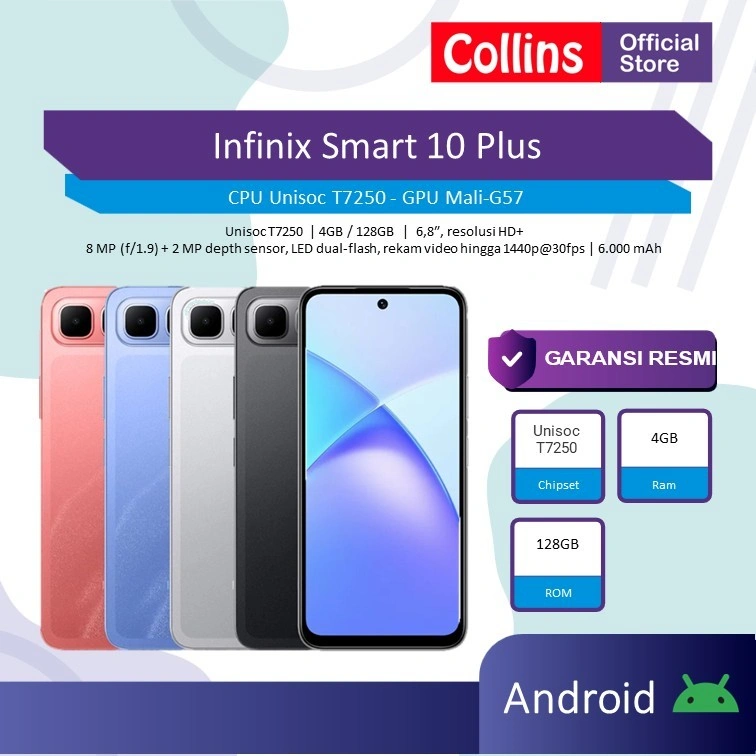 Infinix Smart 10 Plus 8/128 GB | Smart 10 4/128GB – Up to 8 GB Extended RAM – 6.67inch 120 Hz